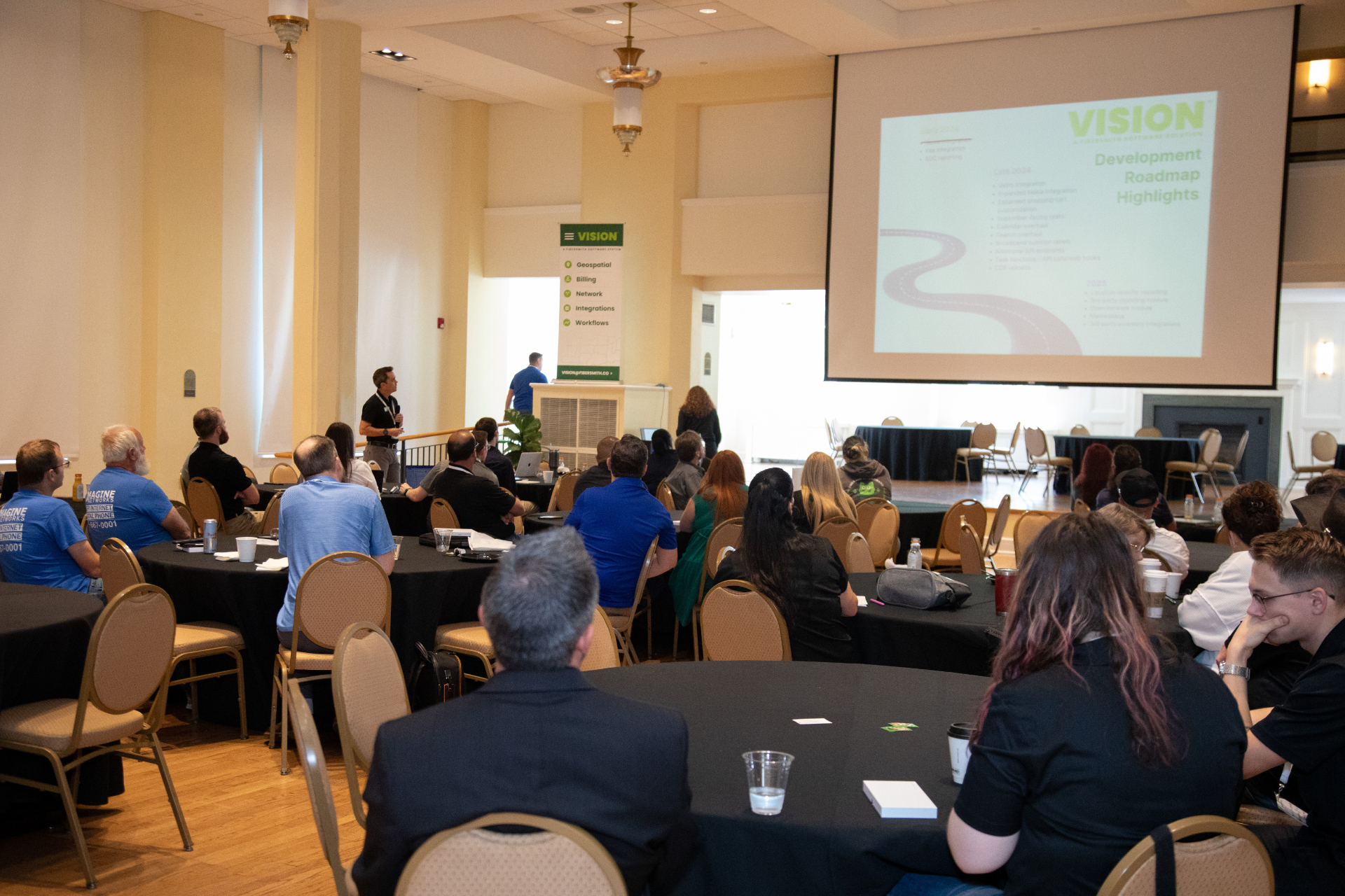 Josh Johnson presenting the Vision development roadmap