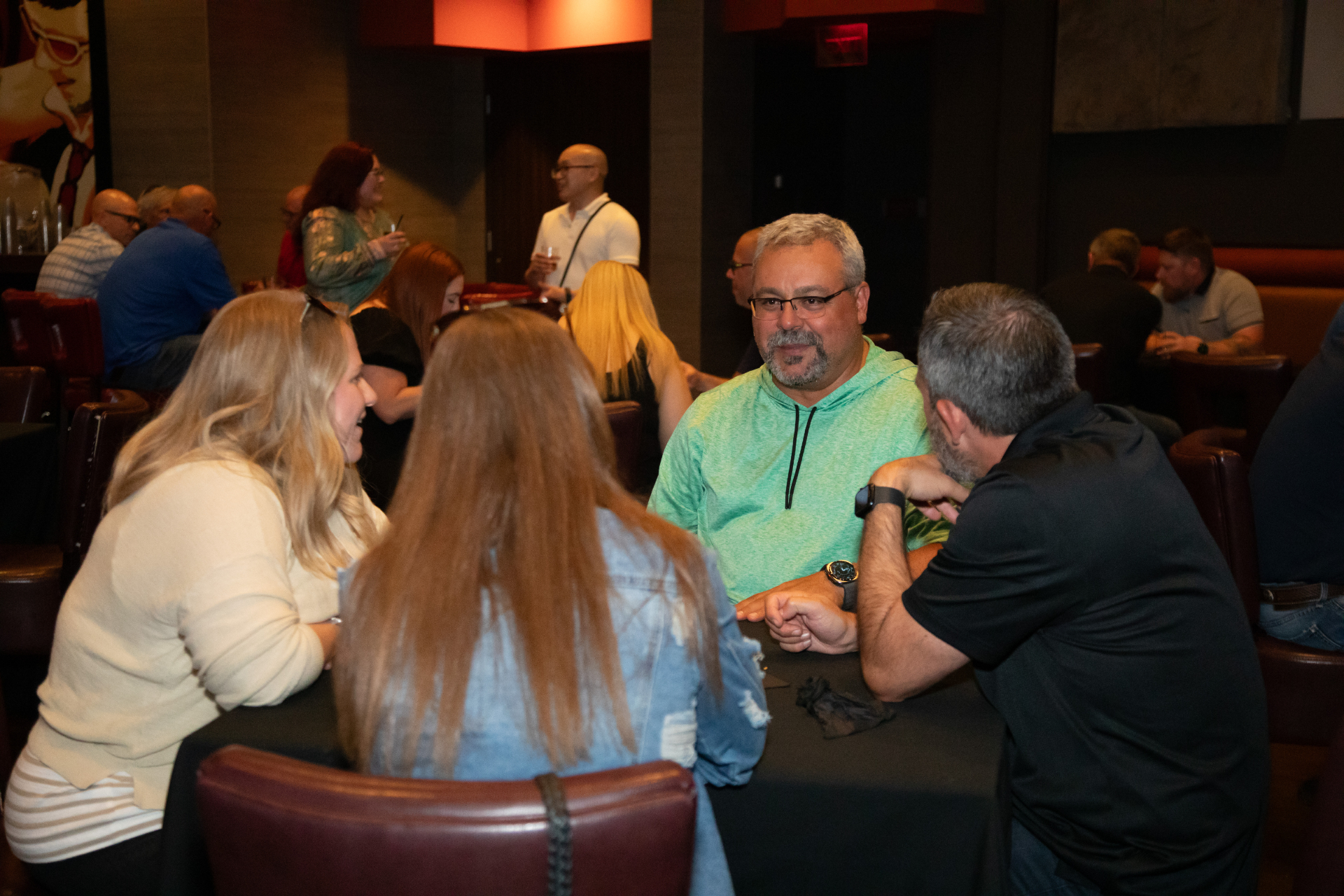 Attendees connecting between sessions at a past Vision User Conference